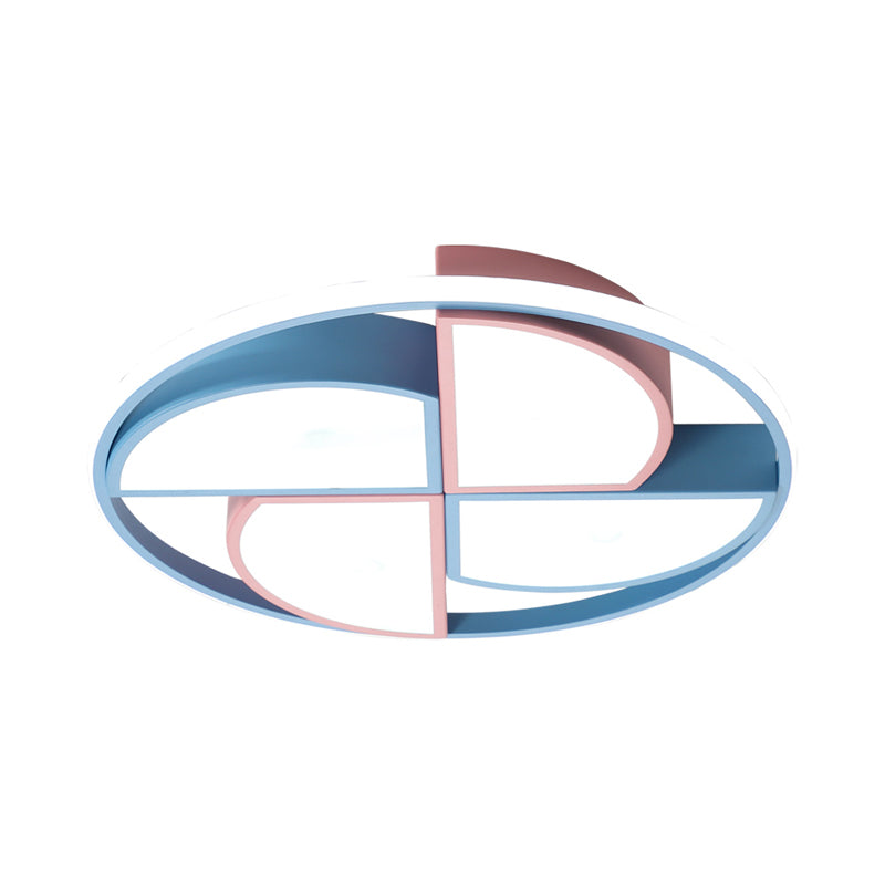 Blue e Pink Pinwheel Flush Light Kids Acrylic LED Ceiling Flush Mount for Child Room