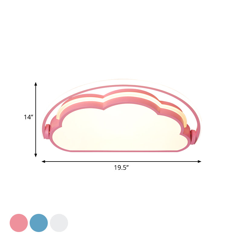 Nuvola Bambini Camera da letto a incasso Lampada Acrilico Cartone LED Lampada da soffitto in rosa/bianco/blu