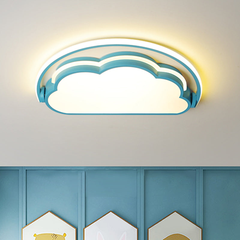 Nuvola Bambini Camera da letto a incasso Lampada Acrilico Cartone LED Lampada da soffitto in rosa/bianco/blu