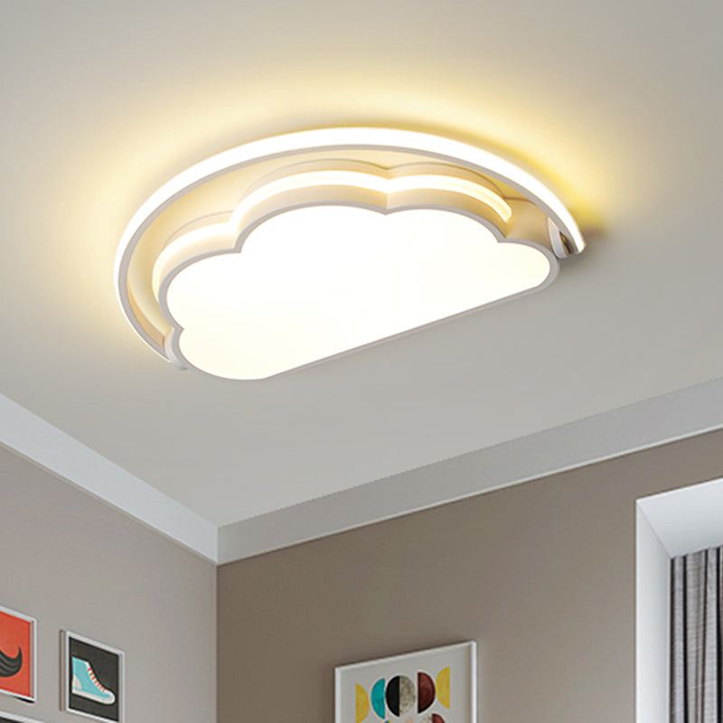 Nuvola Bambini Camera da letto a incasso Lampada Acrilico Cartone LED Lampada da soffitto in rosa/bianco/blu