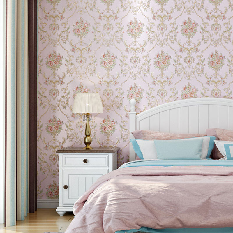 Countryside Wall Decor in Soft Color Blossoming Flowers Wallpaper Roll, 34.2 sq ft., Peel and Stick