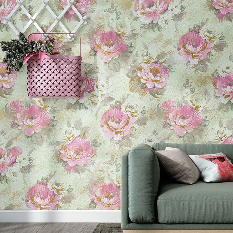 Blossoming Roses Wall Decor 20.5 in x 33 ft Rural Wallpaper Roll for Girls Bedroom
