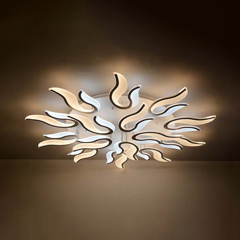 Blossoming Living Room Flush Mount Light Acrylic LED 3/6/9-Light Modern Ceiling Light Fixture in Warm/White/Natural Light