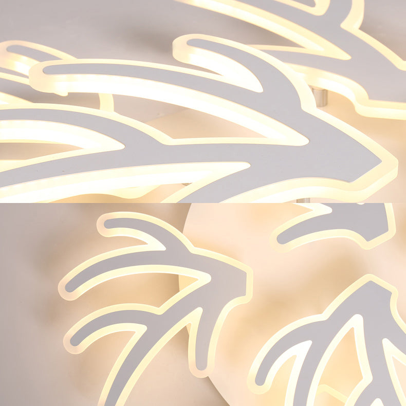 Coral Flush Ceiling Light Contemporary Acrylic 3/5/9 Lights Bedroom LED Flushmount Lighting in Warm/White/Natural Light