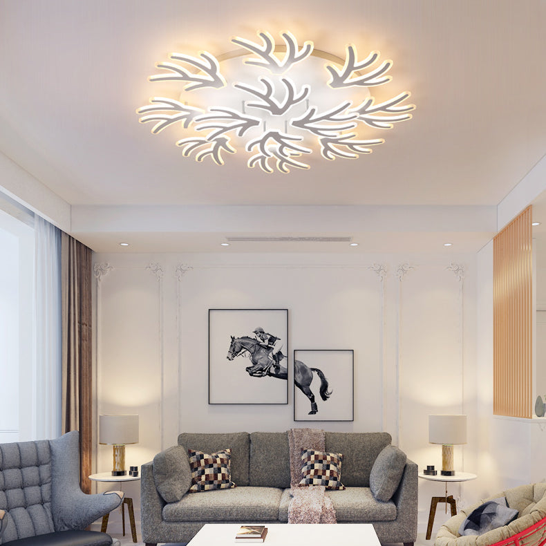 Coral Flush Plafond Light Contemporain Acrylique 3/5/9 Lumières LED LED Éclairage de moustill