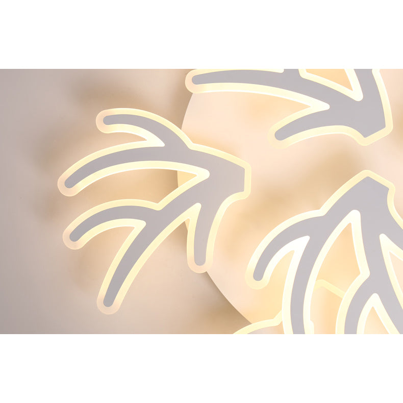 Coral Flush Ceiling Light Contemporary Acrylic 3/5/9 Lights Bedroom LED Flushmount Lighting in Warm/White/Natural Light