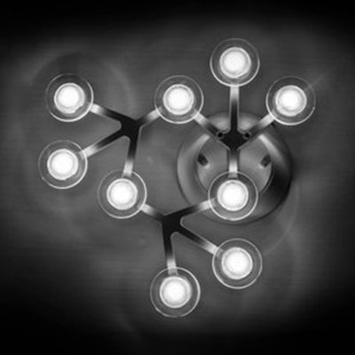 LED 7/9/10 Lights Kitchen Flushmount Light with Round Acrylic Shade White Flush Ceiling Light in Warm/White Light