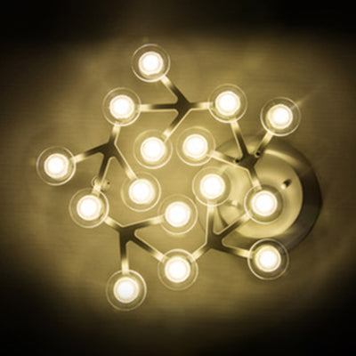 LED 7/9/10 Lights Kitchen Flushmount Light with Round Acrylic Shade White Flush Ceiling Light in Warm/White Light