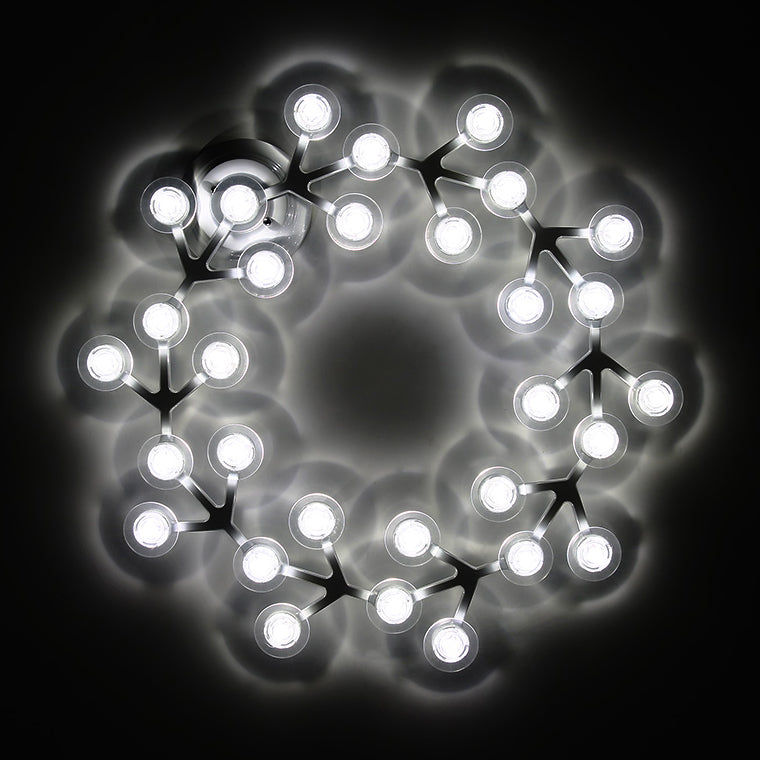 LED 7/9/10 Lights Kitchen Flushmount Light with Round Acrylic Shade White Flush Ceiling Light in Warm/White Light