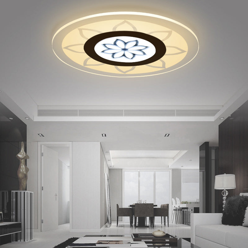 Blossom acryl inbouw hedendaagse LED witte plafondinbouwlamp in warm/wit, 8"/16,5" 20,5" breed
