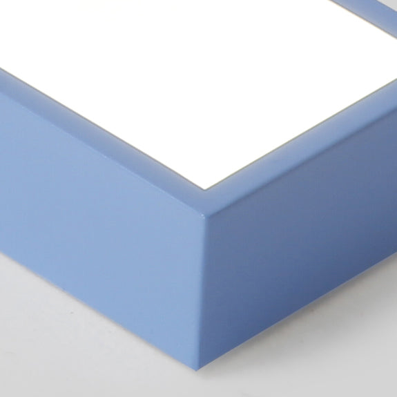 10 "/14" Flush Wide Flush Mount Light Minimalism Acrylic Grey / Yellow / Blue LED Ceiling Flush Light Fixture in White / Warm