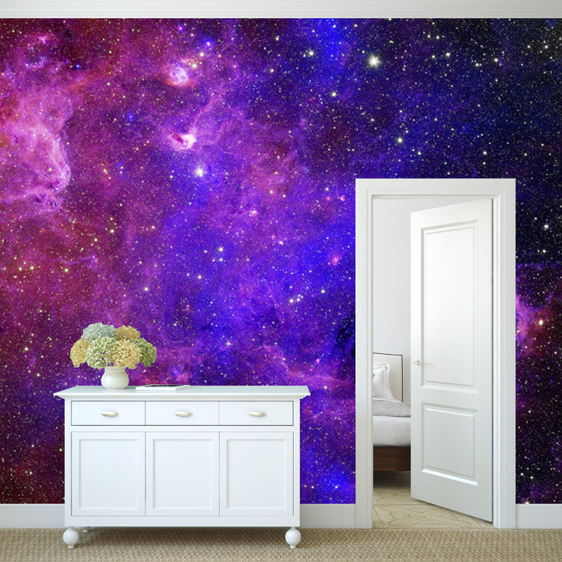 Luminous Galaxy Wall Mural Decal for Accent Wall Minimalist Wall Decor, Customized Size Available