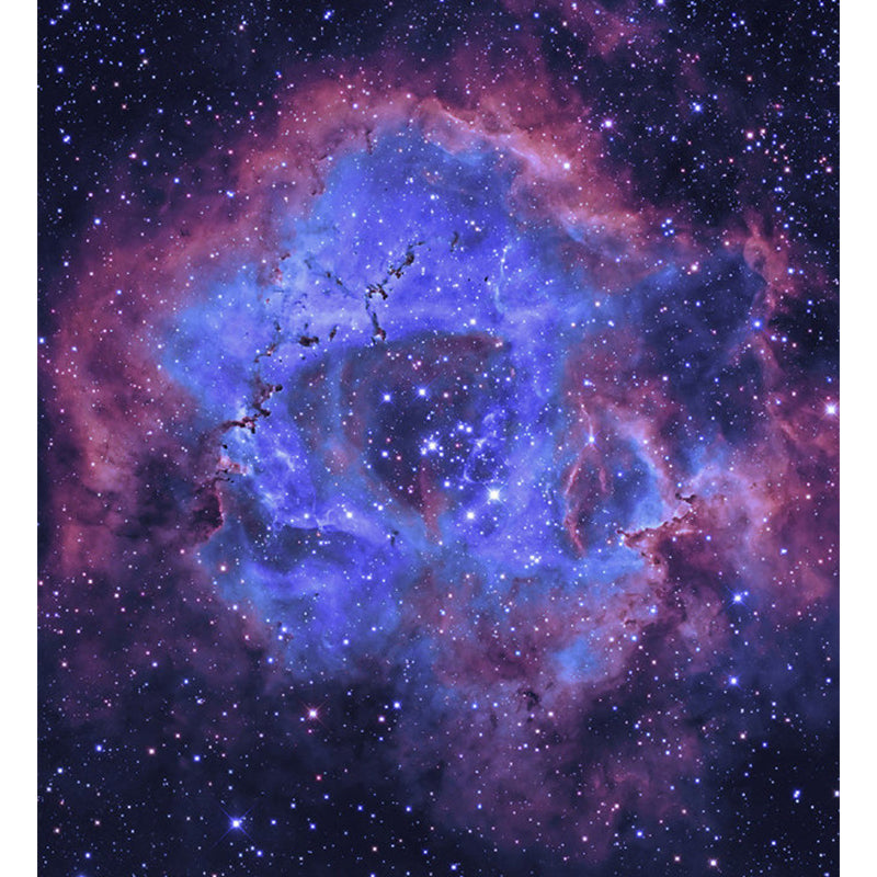 Purple and Blue Nebula Mural Wallpaper Moisture-Resistant Wall Art for Accent Wall
