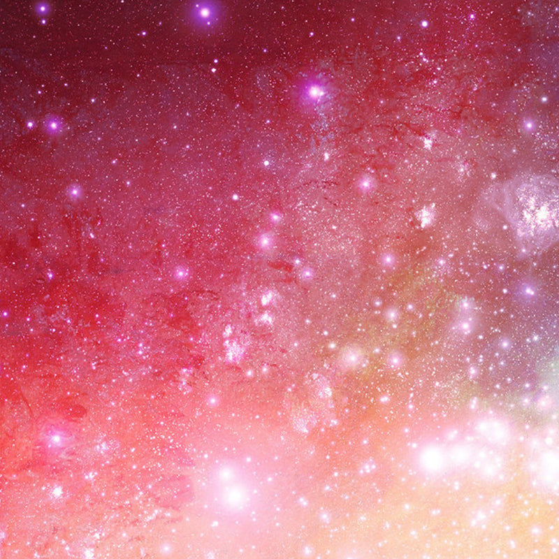 Minimalist Gleaming Nebula Mural Wallpaper in Pink Girl's Bedroom Wall Covering, Made to Measure