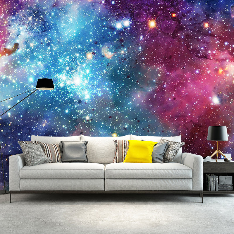 Galaxy Wall Mural Decal Moisture-Resistant Wall Covering for Living Room Decoration