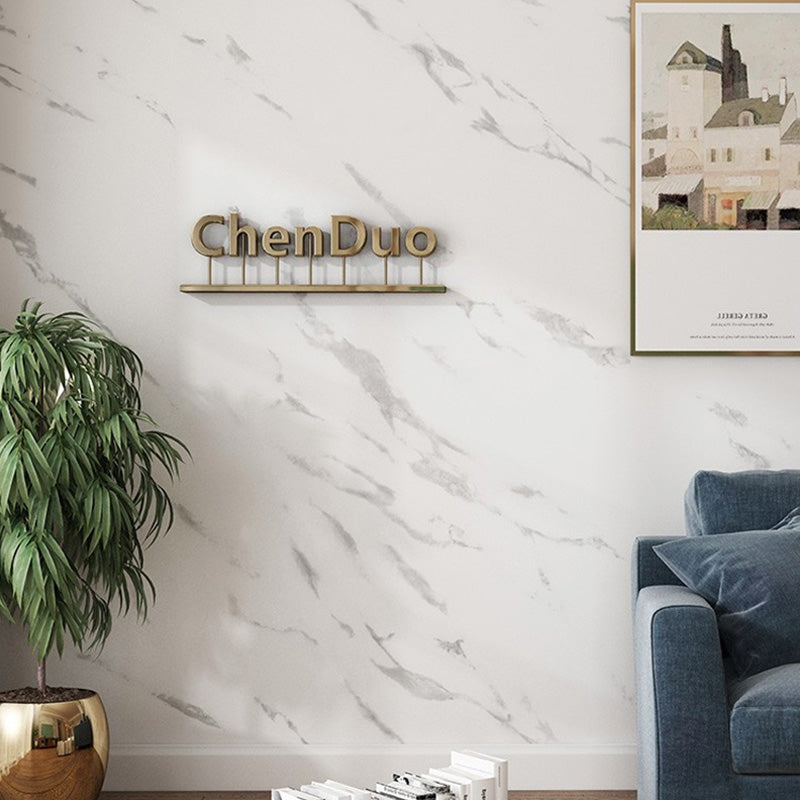 Marble Effect Wall Decor 23.5"W x 10'L Vinyl Wallpaper Roll for Dining Room, Peel and Stick