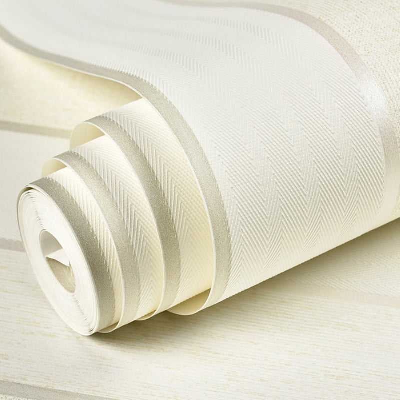 Simplicity Wall Covering in Soft Color Vertical Stripe Wallpaper Roll, 20.5"W x 31'L