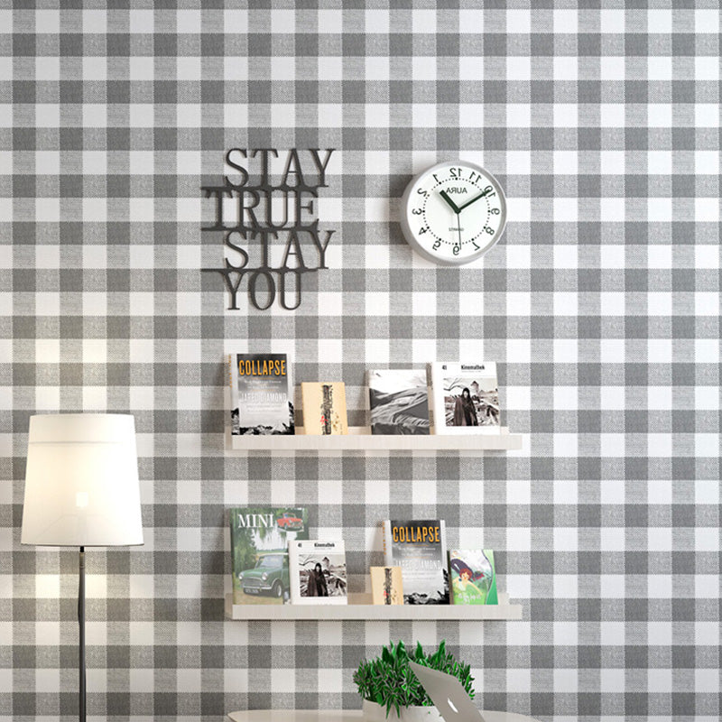 Moisture-Resistant Lattice Wallpaper Roll 17.5"W x 33'L Contemporary Removable Wall Covering for Home Decoration