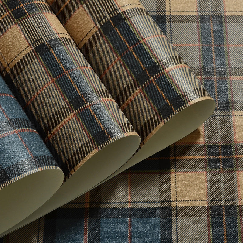 Lattice Design Wall Decor in Soft Color Non-Woven Fabric Wallpaper for Study Room, 33' by 20.5"