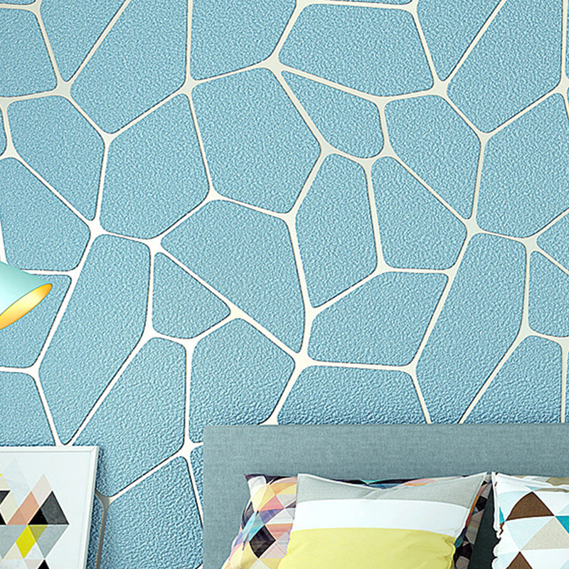 Scandinavische wanddecoratie in neutrale kleuren, 20,5 inch x 31 ft, geometrieën, getextureerde behangrol voor logeerkamer
