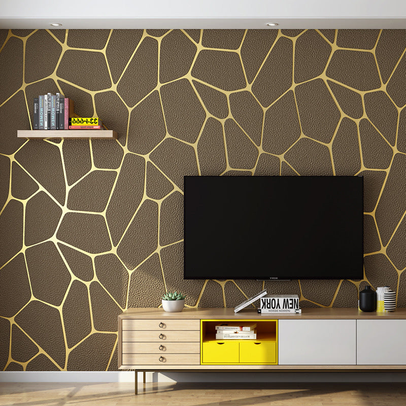 Scandinavische wanddecoratie in neutrale kleuren, 20,5 inch x 31 ft, geometrieën, getextureerde behangrol voor logeerkamer