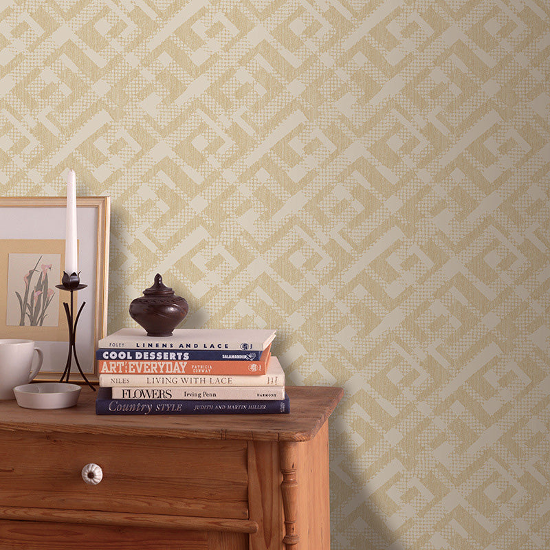 Nordic Geometries Wallpaper Roll for Accent Wall, Natural Color, 33-foot x 20.5-inch