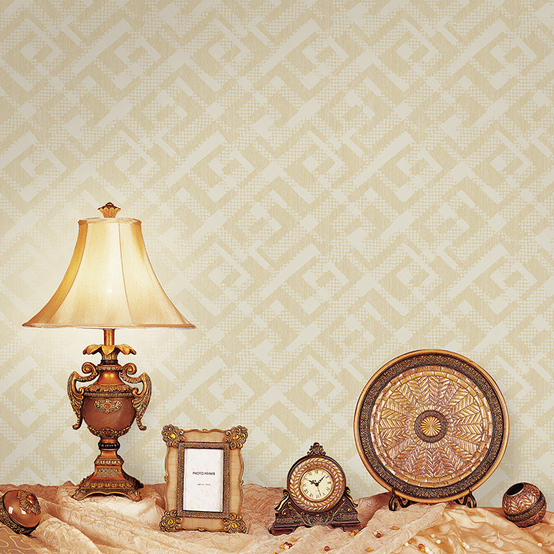 Nordic Geometries Wallpaper Roll for Accent Wall, Natural Color, 33-foot x 20.5-inch