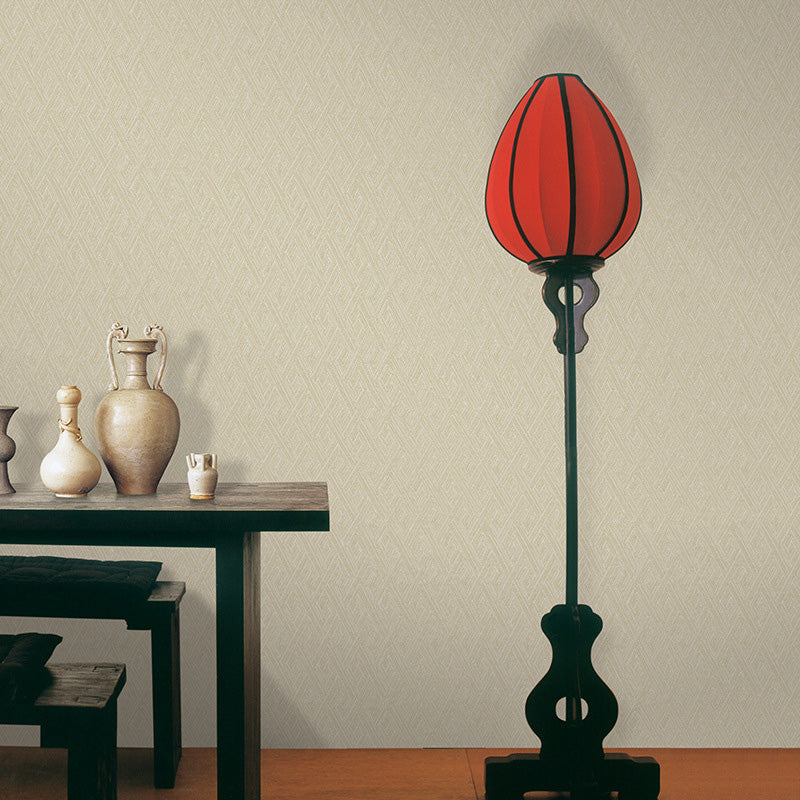 Color Block Wallpaper Roll in Neutral Color Non-Woven Material Wall Covering for Bedroom, 33' x 20.5"