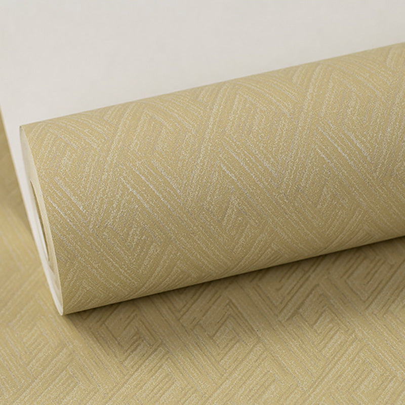 Color Block Wallpaper Roll in Neutral Color Non-Woven Material Wall Covering for Bedroom, 33' x 20.5"