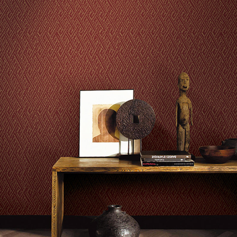 Color Block Wallpaper Roll in Neutral Color Non-Woven Material Wall Covering for Bedroom, 33' x 20.5"