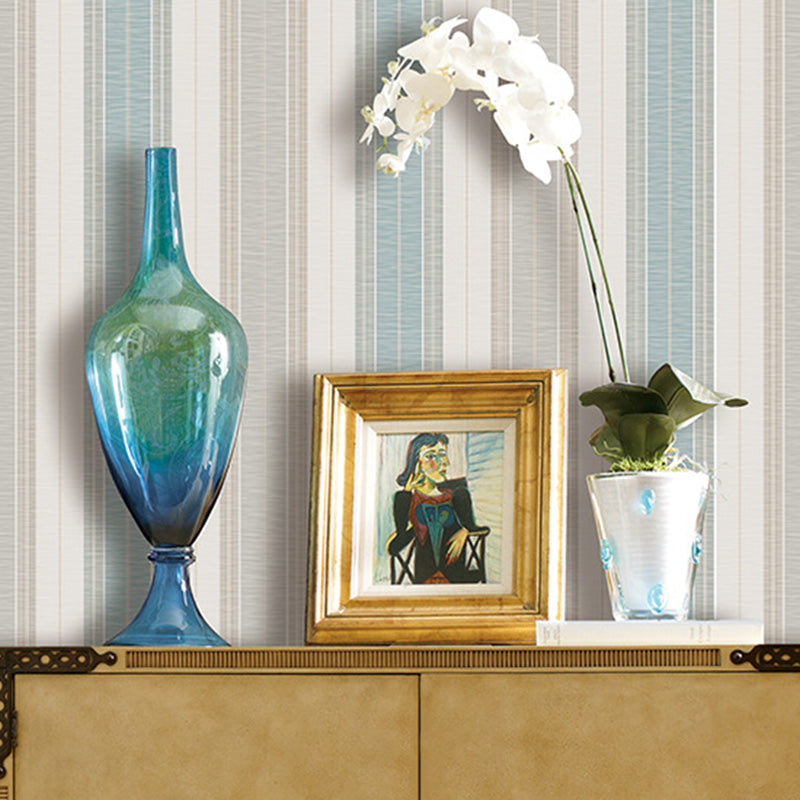 Vertical Stripe Wall Decor Non-Woven Fabric Wallpaper for Living Room, 20.5"W x 33'L