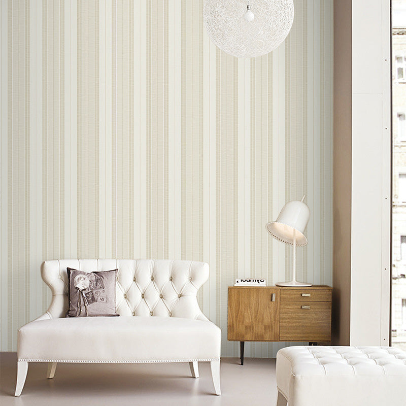 Eenvoudige wandbekleding met verticale strepen voor woondecoratie, behangrol van 50 m2 in pastelkleur