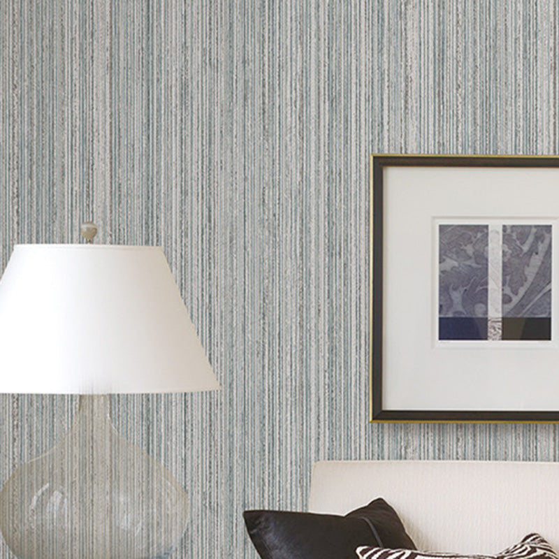Water-Resistant Latitudinal Stripe Wallpaper Non-Woven Fabric Modern Wall Covering for Dining Room