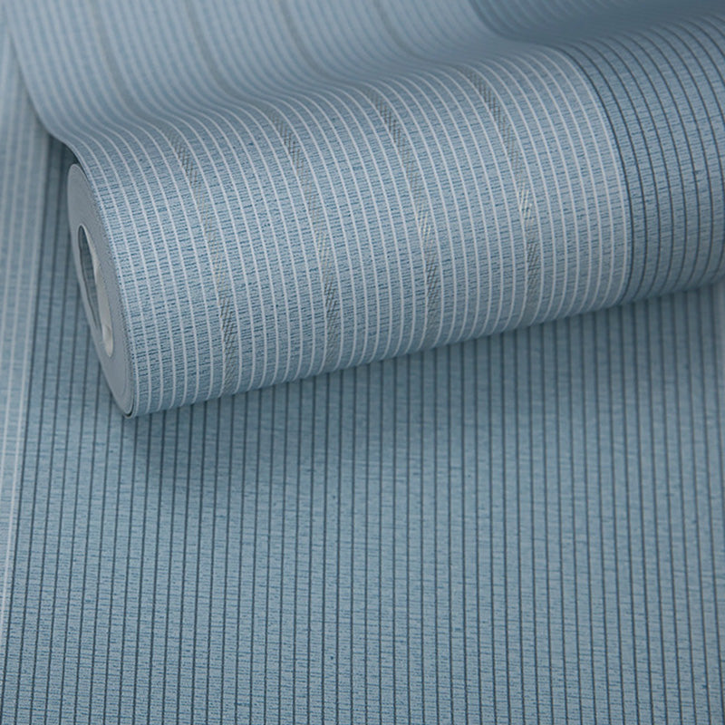 Postmodern Wallpaper Roll in Neutral Color Vertical Stripe Wall Covering for Bedroom, 20.5"W x 33'L