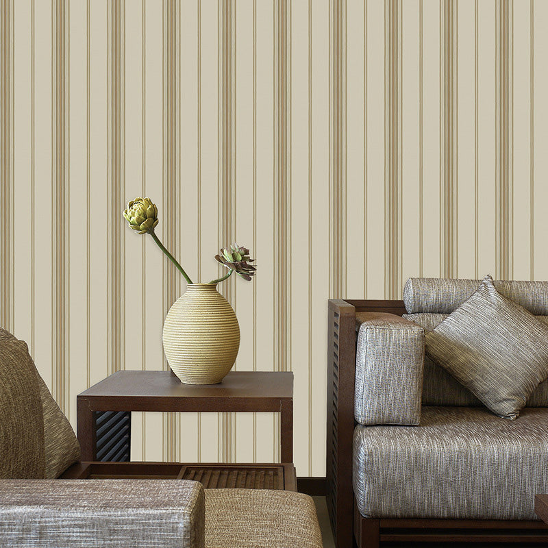 Stain-Resistant Vertical Stripes Wall Covering 20.5" by 33' Minimalist Wallpaper for Home Decoration