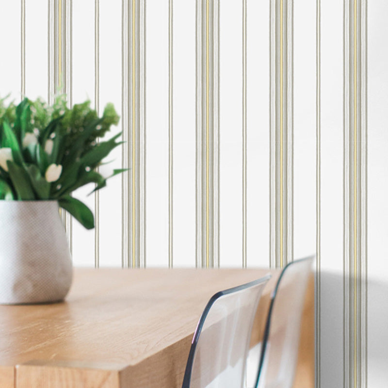 Stain-Resistant Vertical Stripes Wall Covering 20.5" by 33' Minimalist Wallpaper for Home Decoration