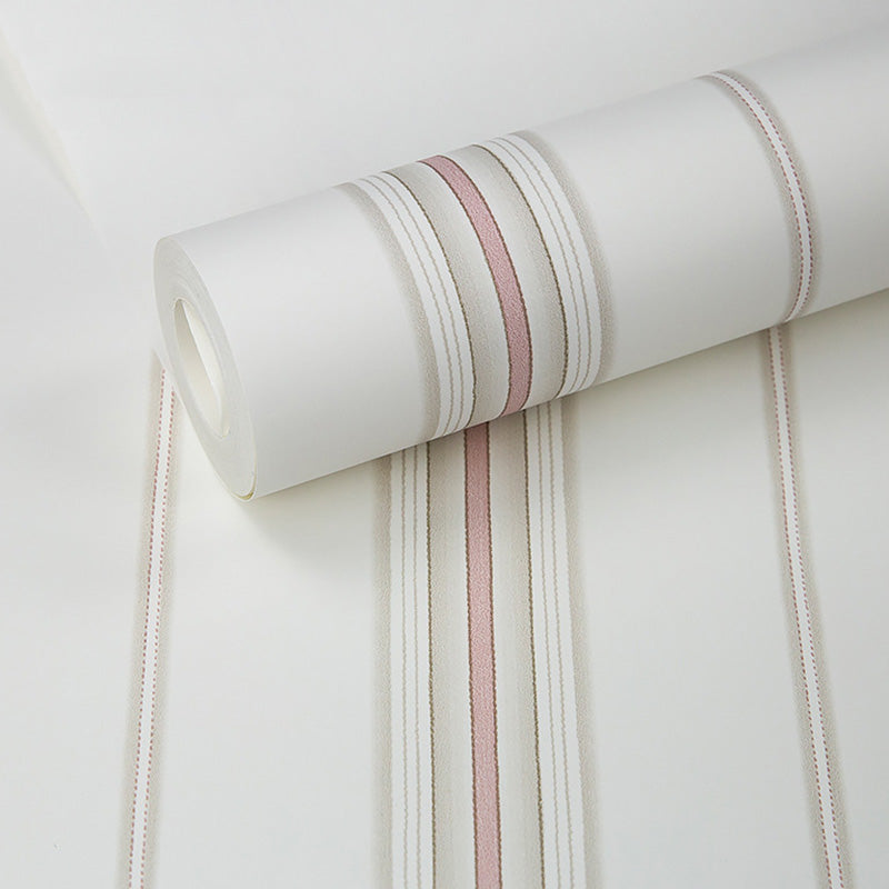 Stain-Resistant Vertical Stripes Wall Covering 20.5" by 33' Minimalist Wallpaper for Home Decoration