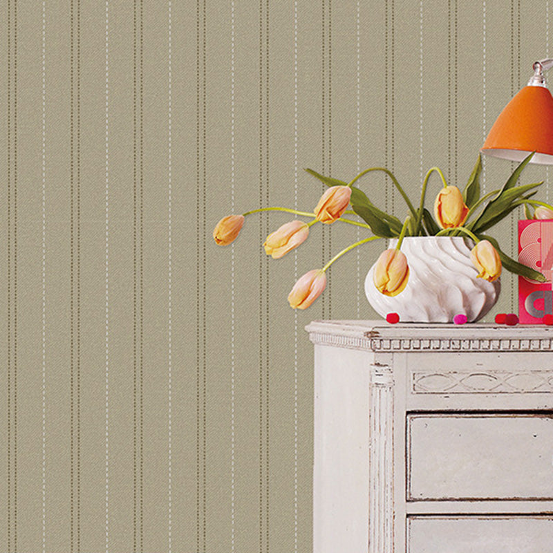 Latitudinal Stripes Wallpaper for Living Room Decor Contemporary Wall Covering, 20.5"W x 33'L