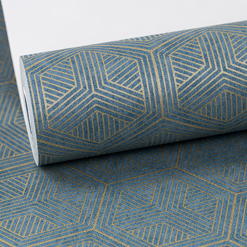 Moisture-Resistant Hexagon Wall Decor 20.5"W x 33'L Minimalist Wallpaper Roll for Living Room