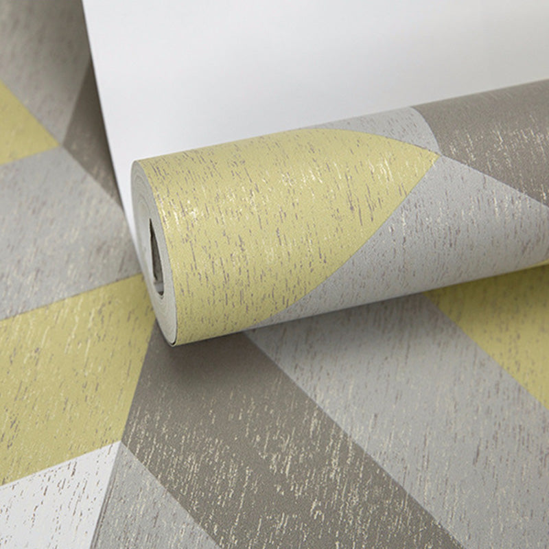 Zeitgenössisches Wanddekor in natürlichen Farben, kubische Tapetenrolle, 20,5" x 33', nicht beklebt