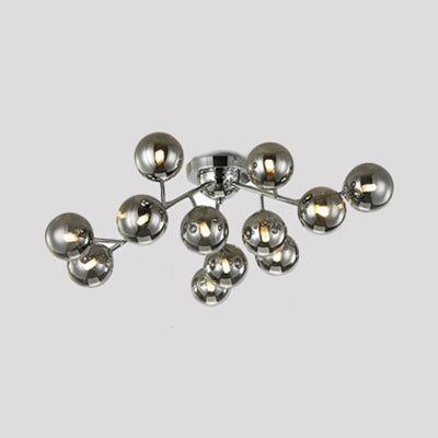 Modern modo G9 plafonnier verre et métal 12 lampes salon semi - encastré