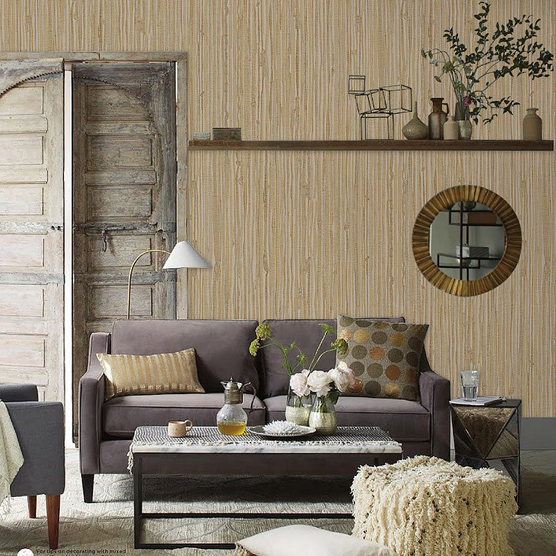 Simplicity Wall Decor in Soft Color Wood Effect Wallpaper, 33-foot x 20.5-inch, Non-Pasted