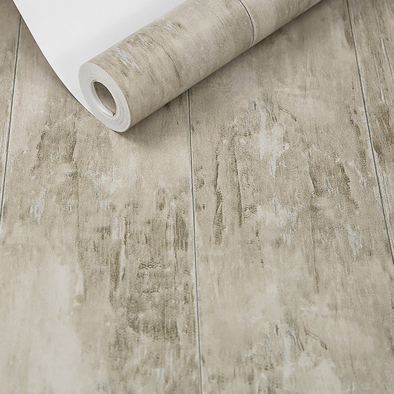 Faux Wood Wall Decor for Bedroom Contemporary Wallpaper Roll, Non-Pasted, 20.5"W x 33'L