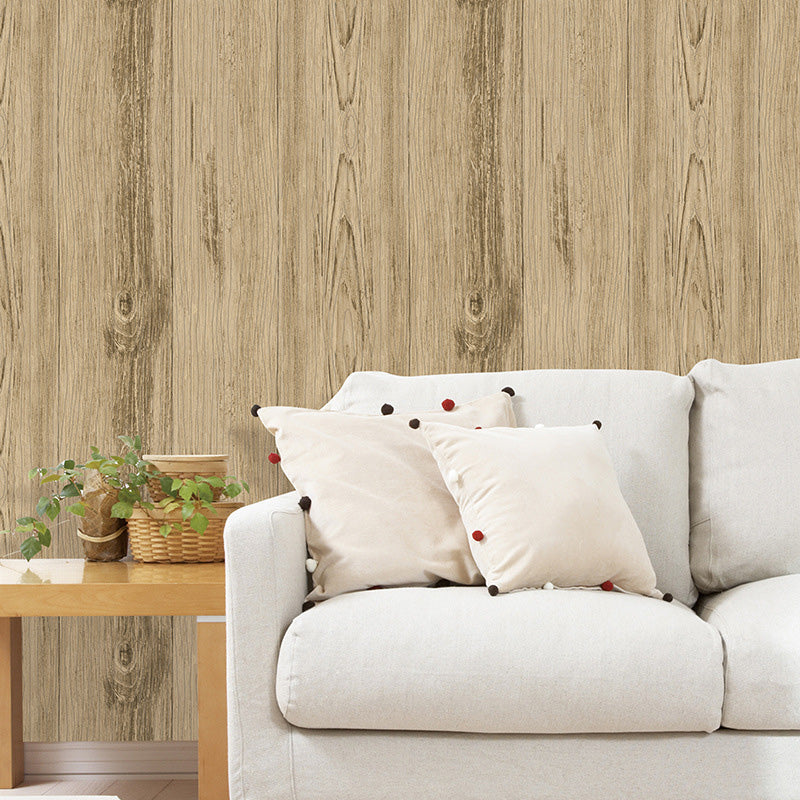 Rouleau de papier peint en bois vieilli pour la décoration de la maison, couleur naturelle, 20,5 pouces x 33 pieds
