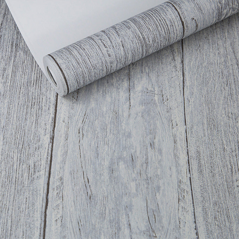 Nordic Faux Wood Wallpaper Roll in Pastel Color Dining Room Decorative Wall Covering, 33' x 20.5"