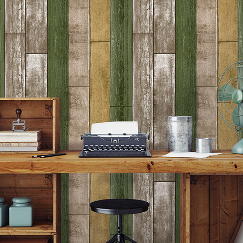Rouleau de papier peint résistant à l'humidité, décoration murale effet bois de couleur naturelle, non collé pour la maison