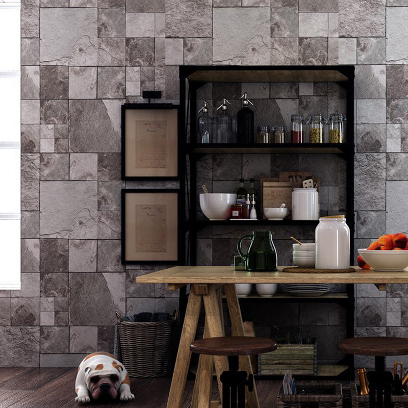 57.1 sq ft. Nostalgic Wallpaper Roll for Accent Wall with Marble Look Design in Neutral Color