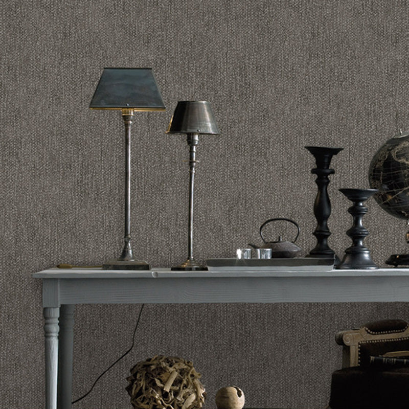 Papier peint texturé de 57,1 pieds carrés pour la décoration intérieure, revêtement mural effet lin de couleur naturelle, résistant aux taches