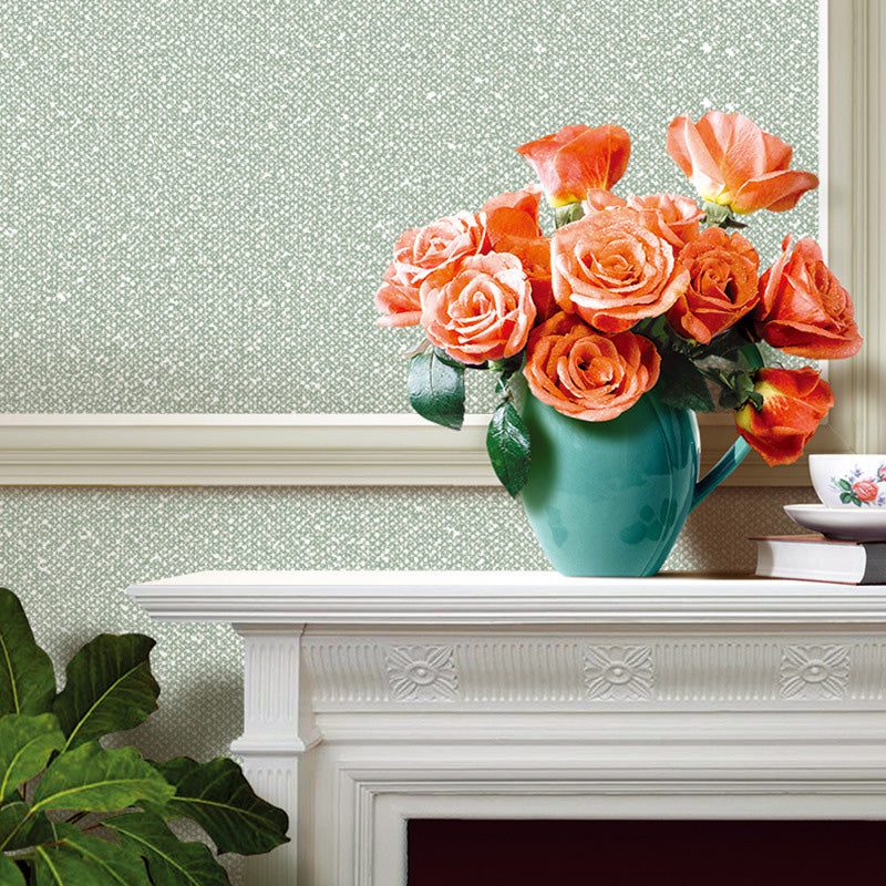 Simple Wall Covering in Pastel Color Linen Dots Wallpaper, Non-Pasted, 33-foot x 20.5-inch