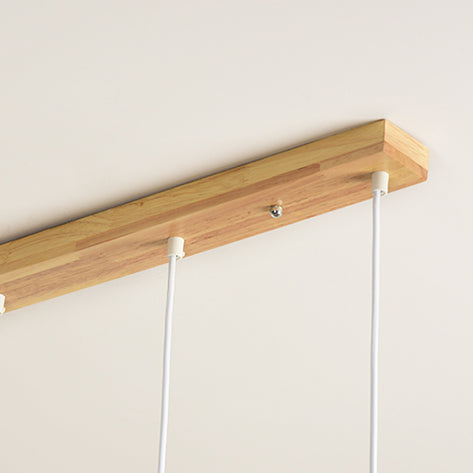 Rose oro o multicolore l'illuminazione dell'isola tamburo 3/4 posti lampadario a sospensione di legno moderno sul tavolo da pranzo